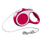 Flexi Vario Cord Dog Lead, Red 8kg - Extra Small, 3m (10ft)