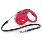 Flexi New Classic Cord Dog Lead, Red 12kg - Small, 5m (16ft)