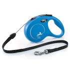 Flexi New Classic Cord Dog Lead, Blue 12kg - Small, 8m (26ft)