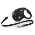 Flexi New Classic Cord Dog Lead, Black 12kg - Small, 8m (26ft)