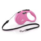 Flexi New Classic Cord Dog Lead, Pink 12kg - Small, 5m (16ft)