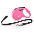 Flexi New Classic Cord Dog Lead, Pink 12kg - Small, 8m (26ft)