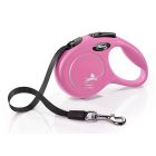 Flexi New Classic Tape Dog Lead, Pink 12kg - Extra Small, 3m (10ft)