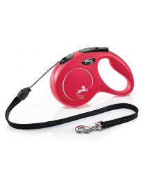 Flexi New Classic Cord Dog Lead, Red 20kg - Medium, 5m (16ft)