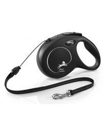 Flexi New Classic Cord Dog Lead, Black 20kg - Medium, 8m (26ft)