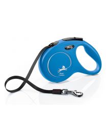 Flexi New Classic Tape Dog Lead, Blue 25kg - Medium, 5m (16ft)