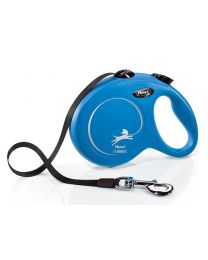 Flexi New Classic Tape Dog Lead, Blue 50kg - Large, 5m (16ft)