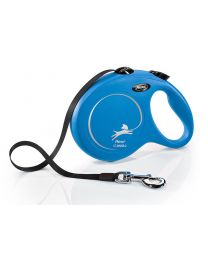 Flexi New Classic Tape Dog Lead, Blue 50kg - Large, 8m (26ft)